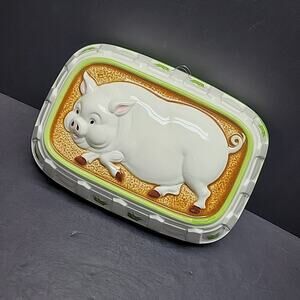 Vintage Gailstyn-Sutton Painted Ceramic Pig Hanging Wall Kitchen Decor Jell-O